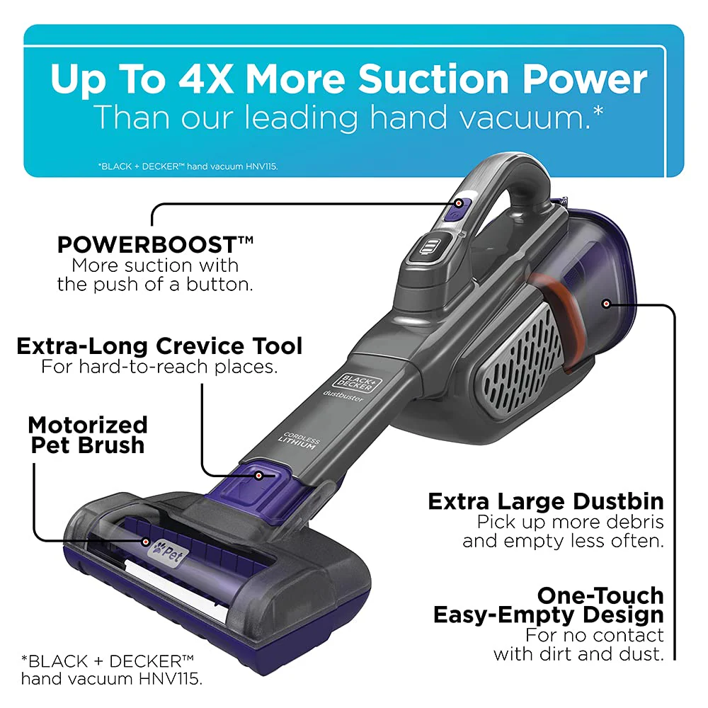 BLACK+DECKER dustbuster, Cordless Pet Handheld Vacuum