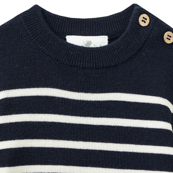 Topomini Pure Collection Newborn Woll-Strickpullover mit Streifen