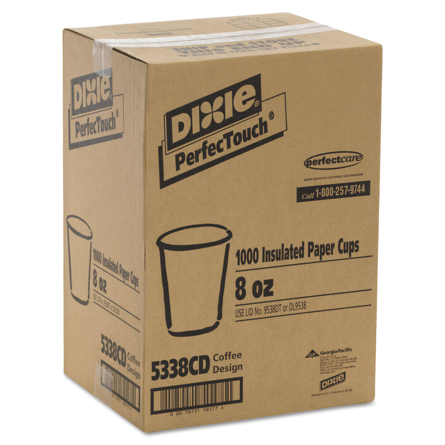 8 oz. Perfect Touch Paper Hot Cup - 1000 per case