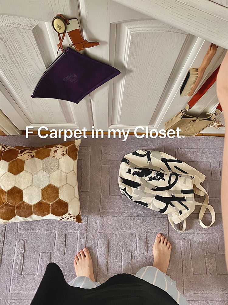 CP012-1-2-3-4 - Misty Purple Wool-containing Wool Carpet Soft Fully Covered Clothing Room Bedside Carpet Bedroom Living Room Large Area Carpet