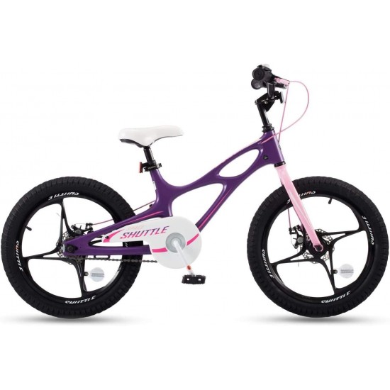 Kids Bike Boys Girls Space Shuttle 14 16 18 Inch Magnesium Disc Brakes Training Wheels Kickstand Black White Purple 3-9 Years Bicycle