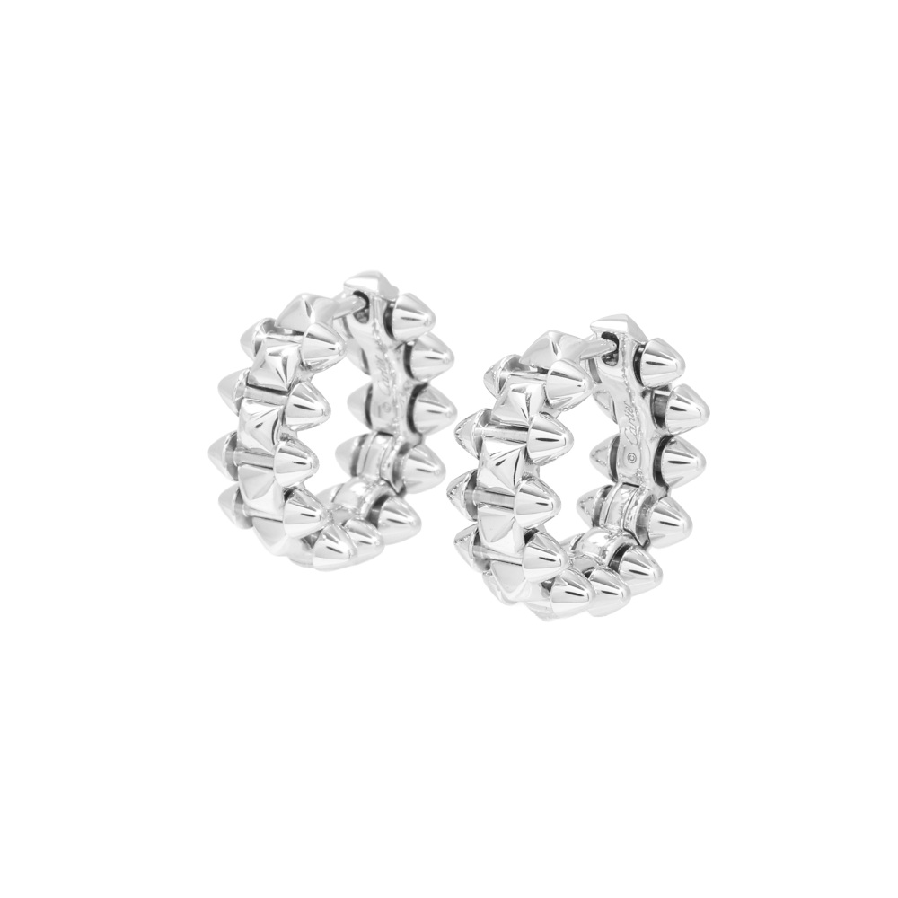 Cartier Crash Earrings 18K White Gold B8301521