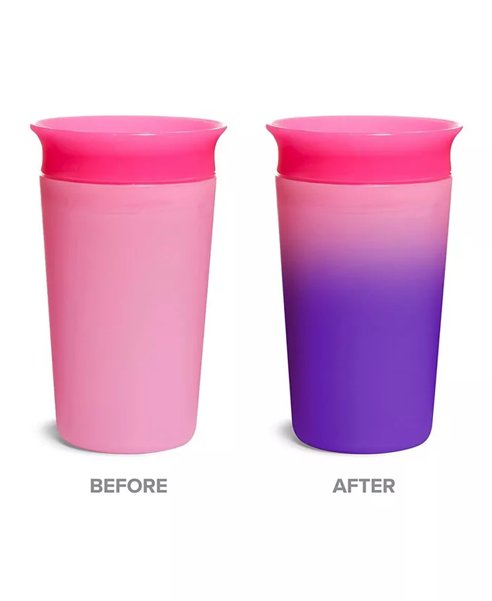 Munchkin Toddler Miracle 360 Color Changing Sippy Cup, 9 Oz, Pink