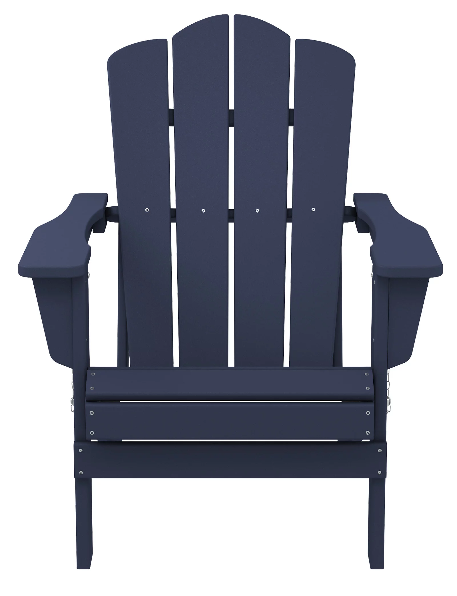 2PCS Plastic Folding Adirondack Chair, Outdoor Patio Chair Set of 2 for Garden, Blue