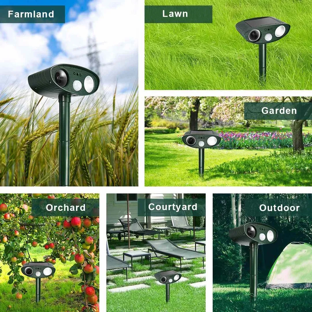 Solar Powered Ultrasonic Deer Repellent- Get Rid of Deer in 48 Hours