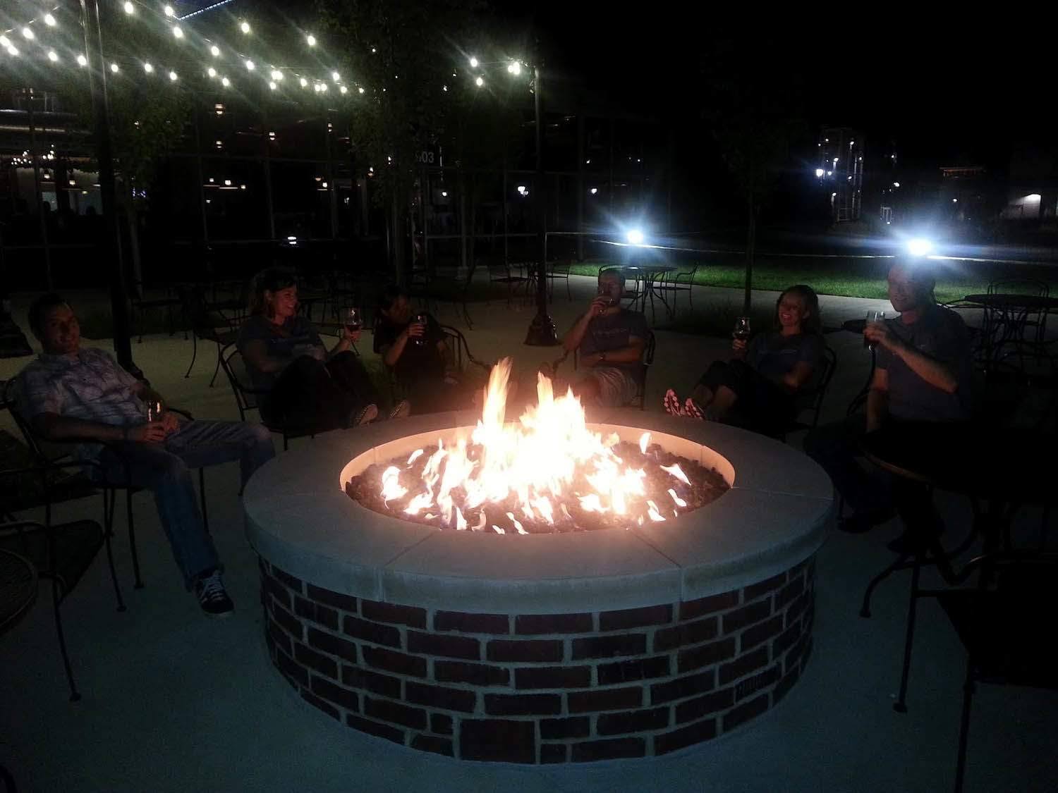 Round SS Match Lit Fire Pit Insert Kit - 48x22 High Capacity - Propane