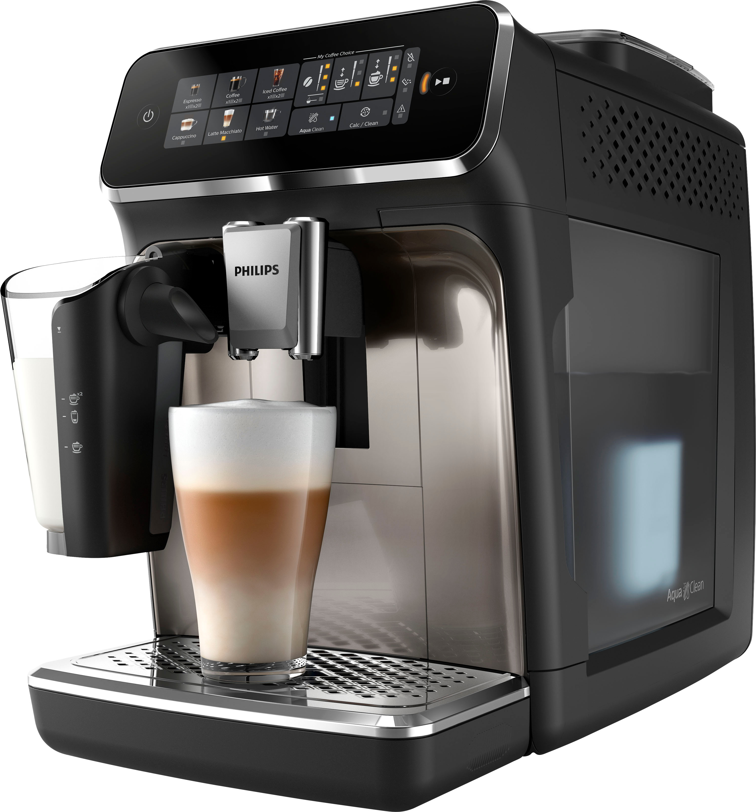 Philips 3300 Fully Automatic Espresso Machine with LatteGo Milk Frother - Silver