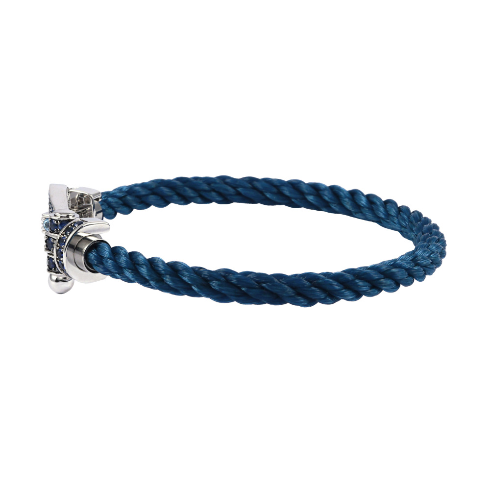 FRED Force 10 Bracelet 18K White Gold & Stainless Steel 0B0113-6B0232