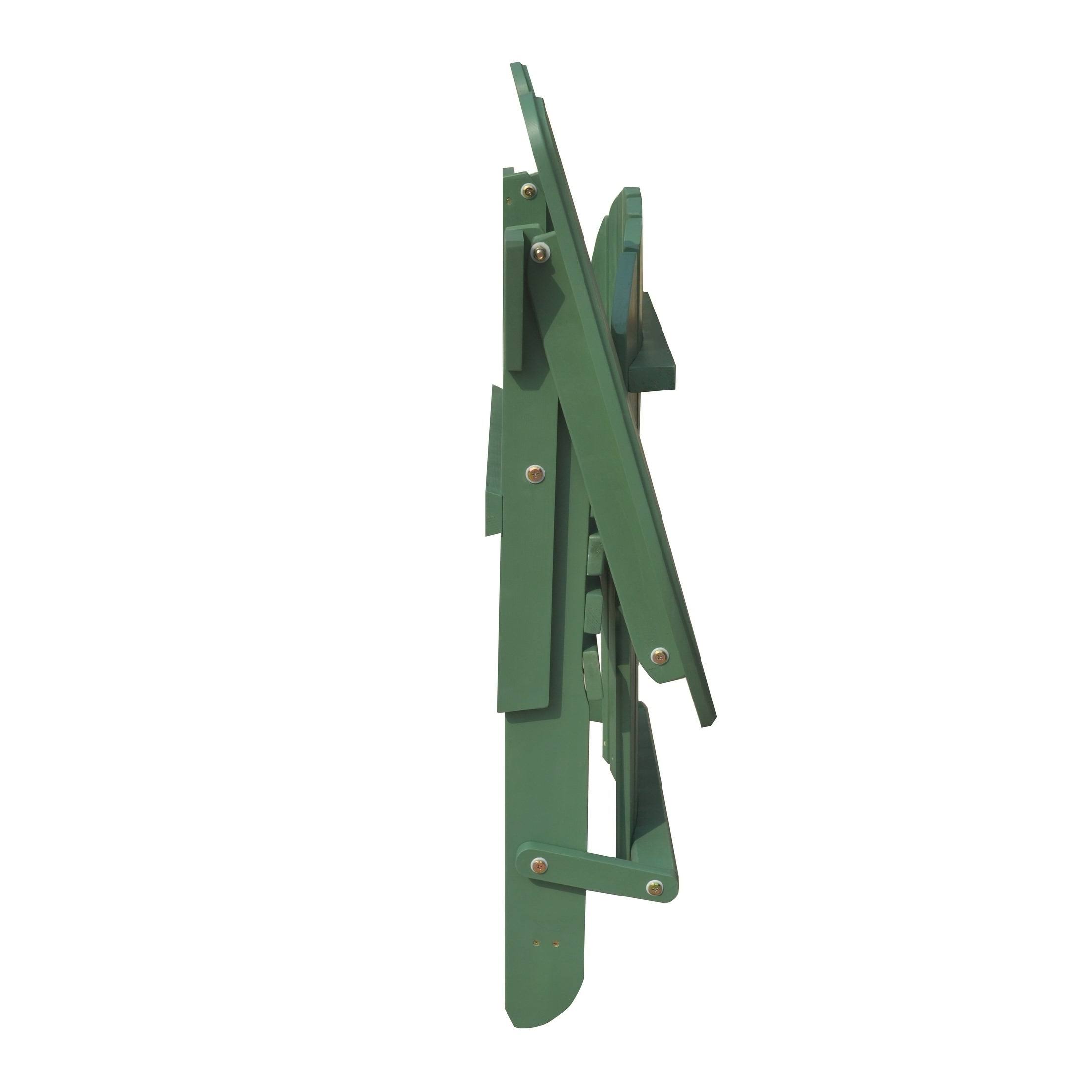 W Unlimited SW1912GSSET2 Oceanic Folding Adirondack Chair Sea Green - Set of 2