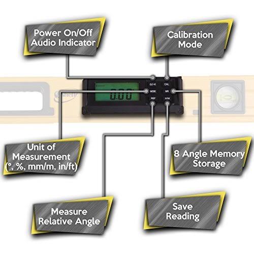 24-Inch Professional Digital Magnetic Level -IP54 Dust and Waterproof Electronic