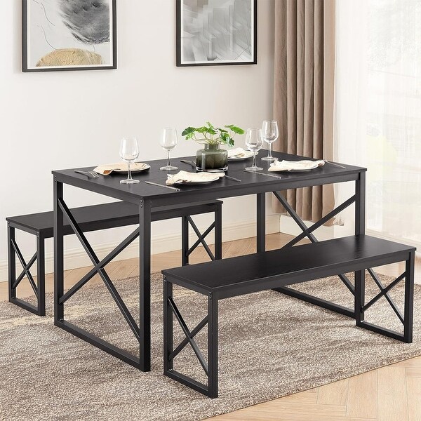 4 Person Dining Table Wooden Dining Room Set,43.3