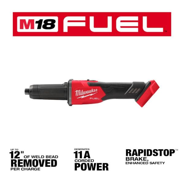 2939-20 M18  18V Lithium-Ion Brushless Cordless 1/4 in. Braking Die Grinder Slide Switch (Tool-Only)