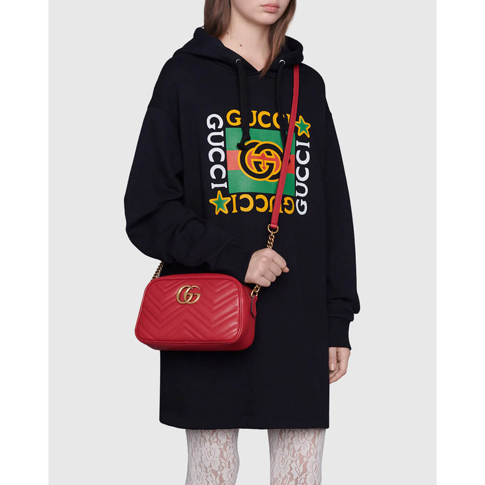 Gucci GG Marmont Small Shoulder Bag Red