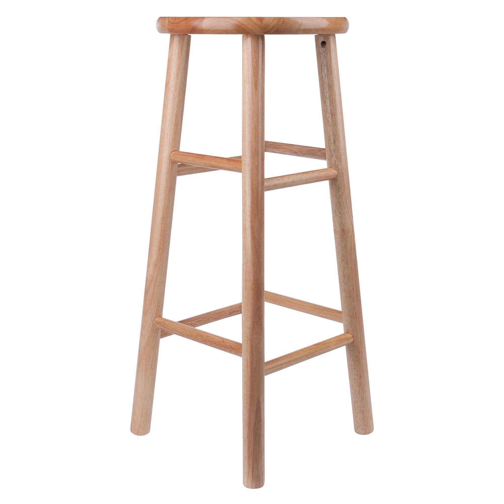 Winsome Wood 81780 Wood Beveled Seat 30x22 Stools, Natural - 2 count