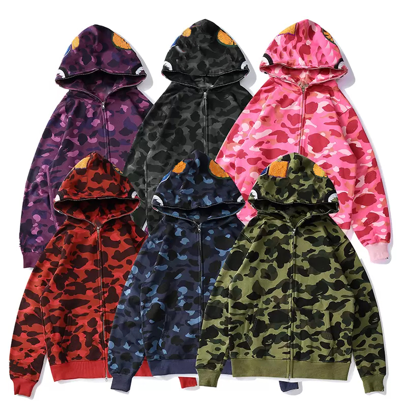 Bape shark camouflage jacket sweatshirt - cnluxepick