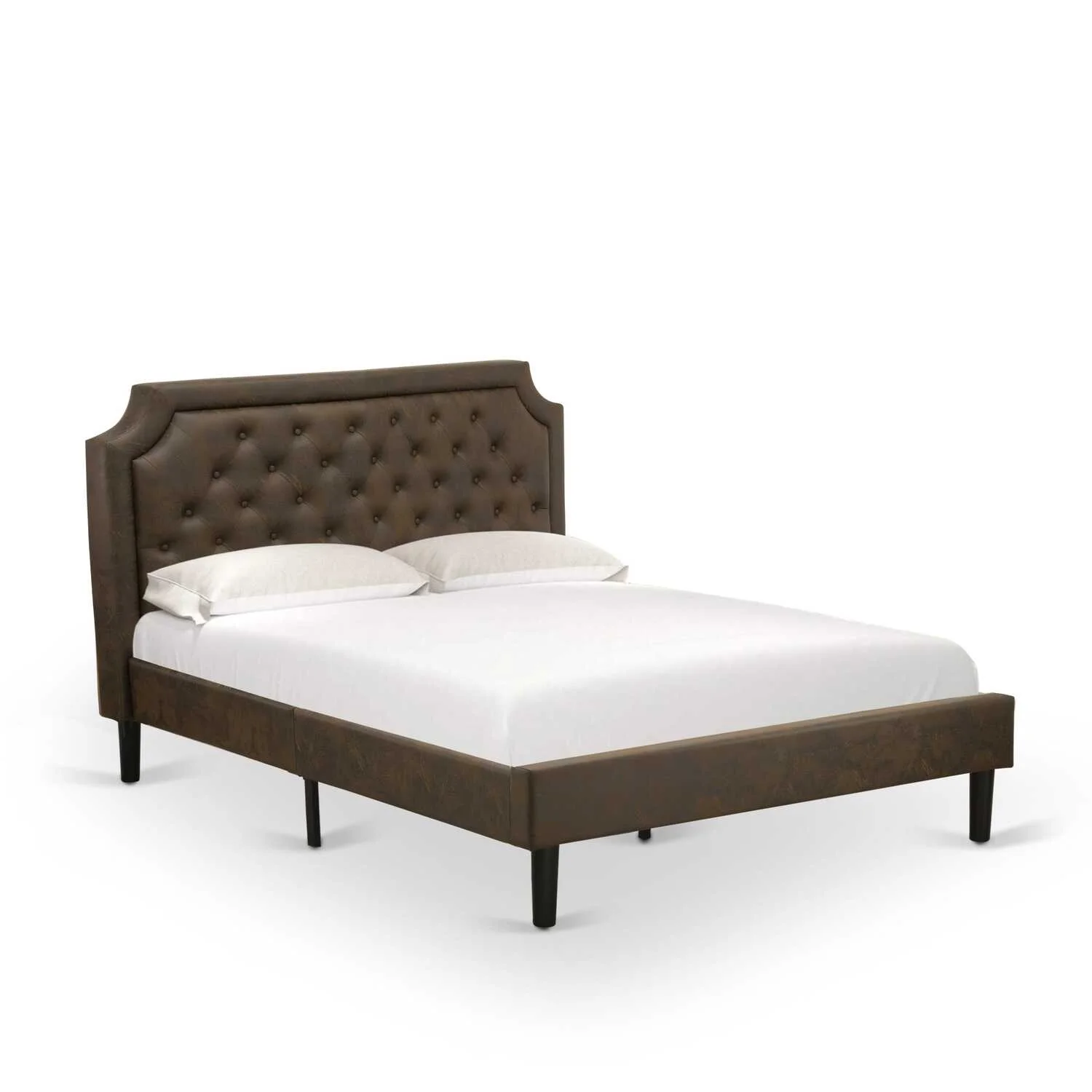 East West Furniture Granbury 3 Pieces Wood Queen Bedroom Set in Brown/Mahogany