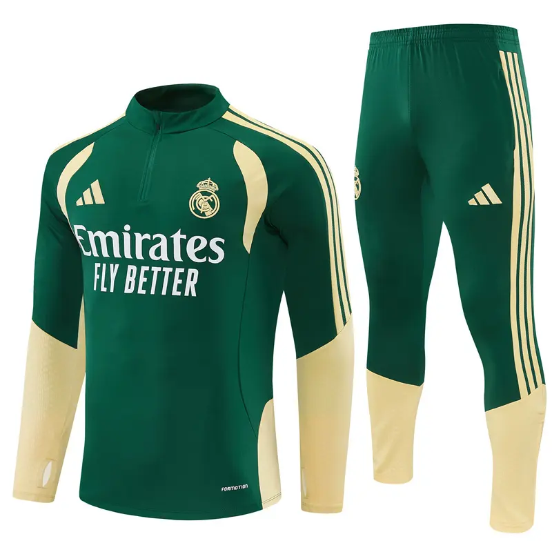 Adult / Kids 2627 Real Madrid Half Zipper Training Suit