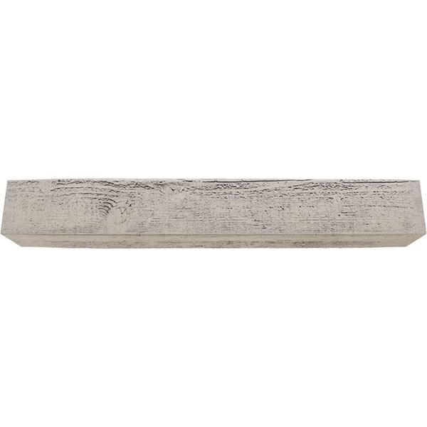 Ekena Millwork MANURS06X10X60BP 6x22H x 10x22D x 60x22W Rough Sawn Faux Wood Fireplace Mantel, Burnished Pine