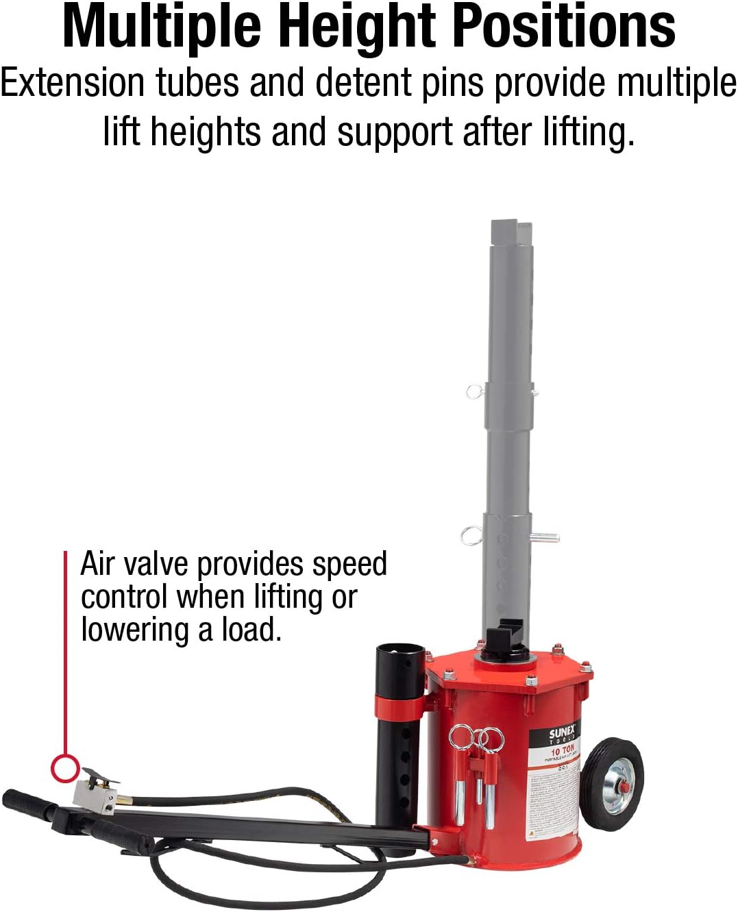 6710 10-Ton, Portable, Air Lift Jack