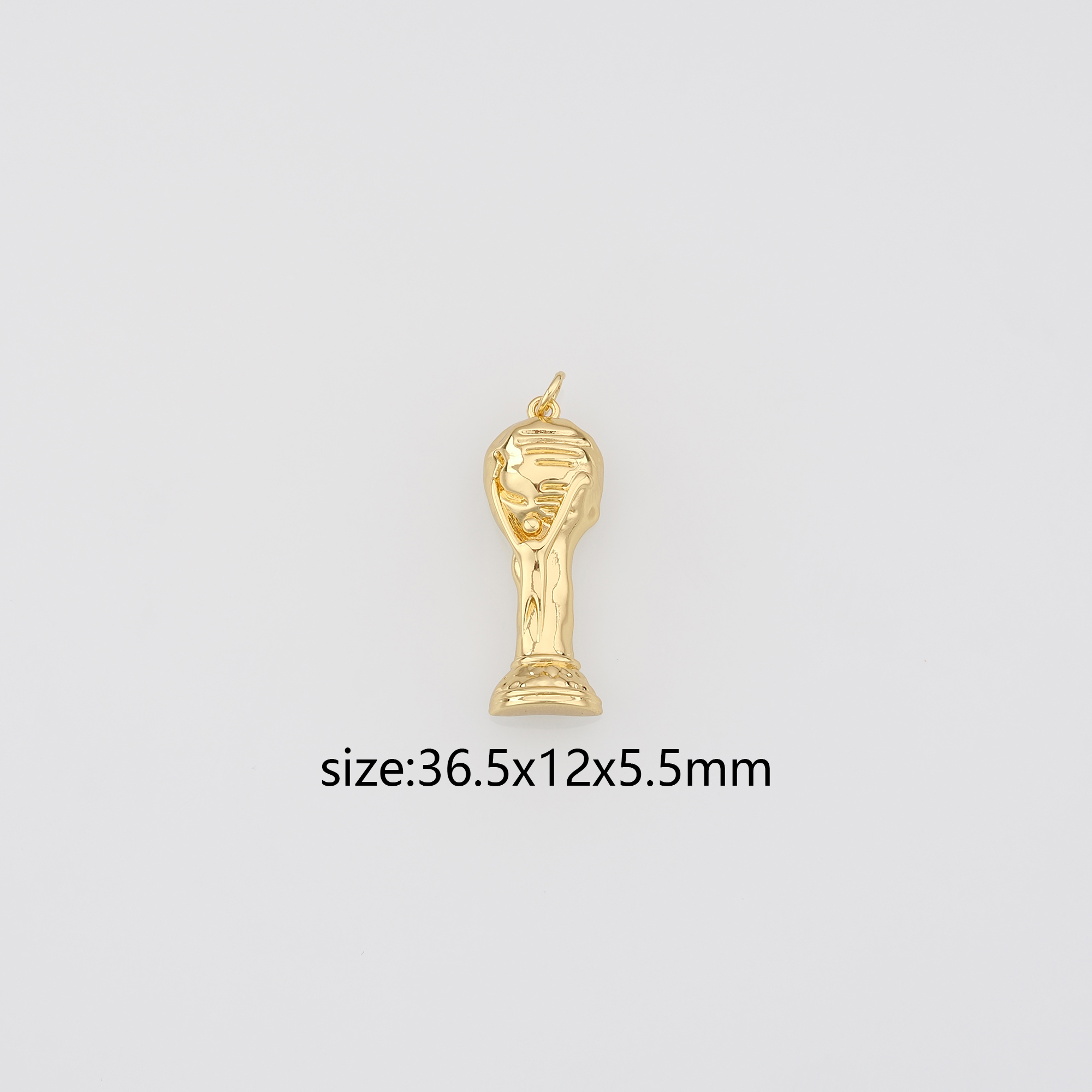 18K Gold Filled Trophy Pendant Charm,Champion Cup Charm,Victory Award Charm Earrings Necklace for DIY Jewelry Making Supply