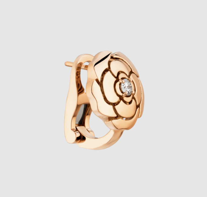 CHANEL Extrait de Camélia earrings