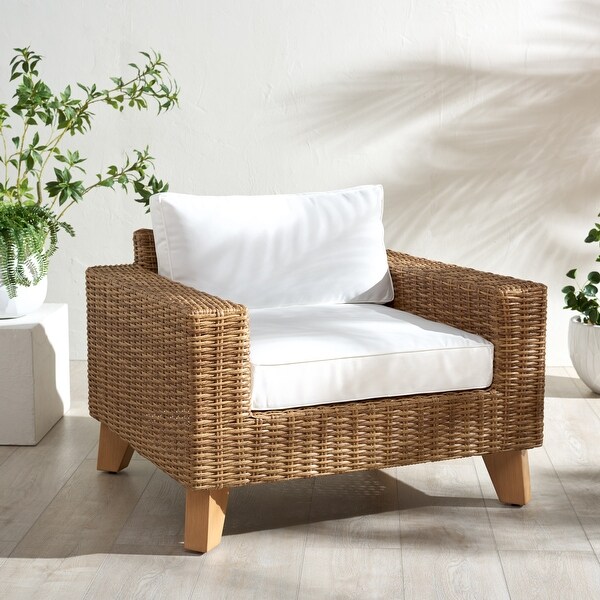 SAFAVIEH Couture Outdoor Margarita Wicker Patio Chair