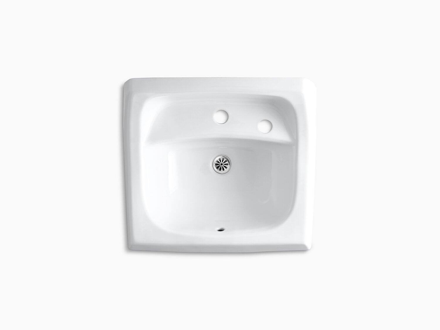 Kohler 2007 Kingston 21-1/4-in x 18-1/8-In wall-mount/concealed Arm Carrier Bathroom Sink, White