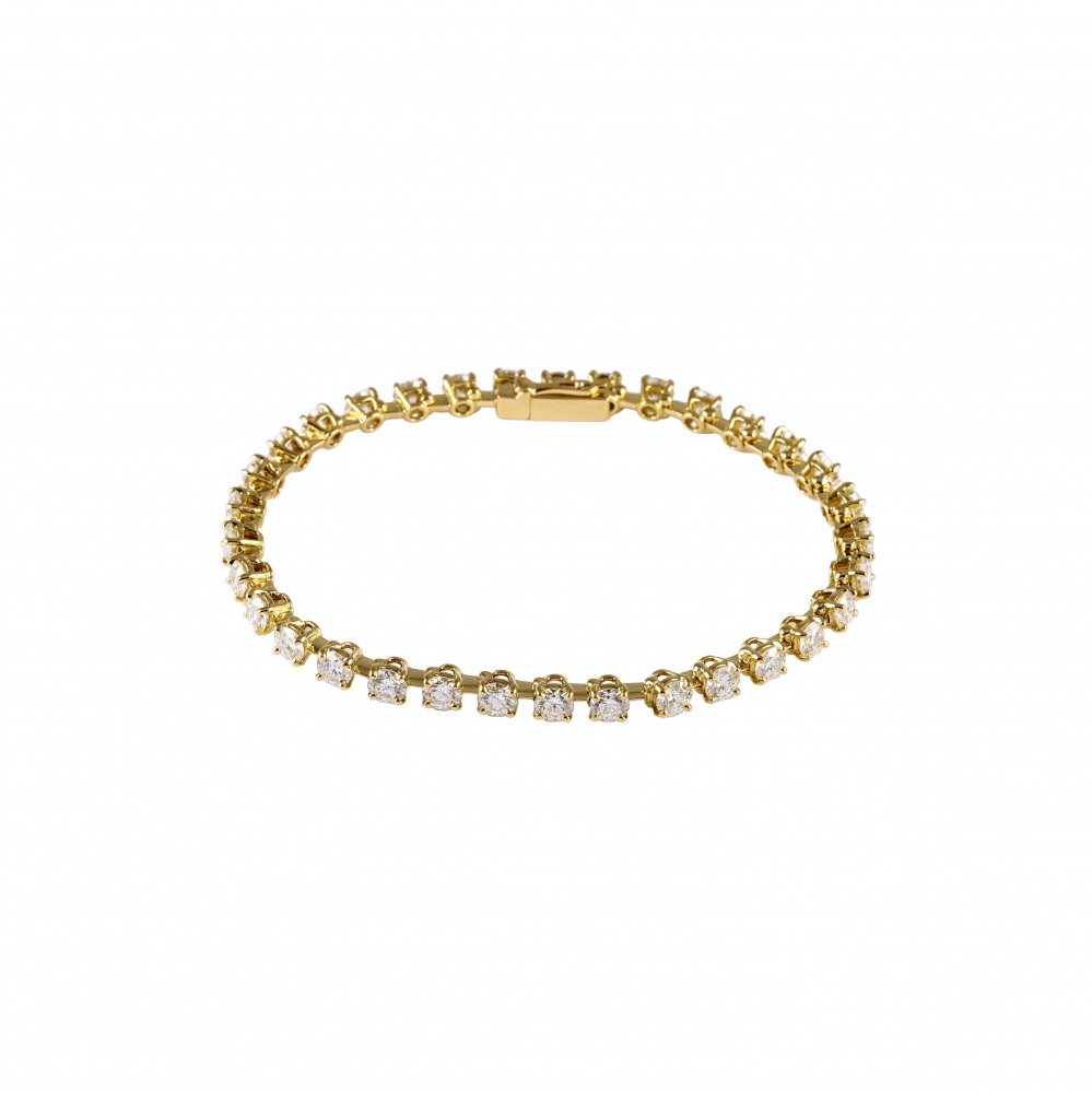 Cartier K18YG Yellow Gold Tennis Breath Accessory Diamond