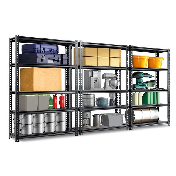 DoCred 5 Tier Heavy Duty Steel Storage Shelving Unit,3 Pack