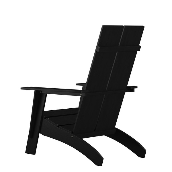 Modern Dual Slat Back Adirondack Style Patio Chair