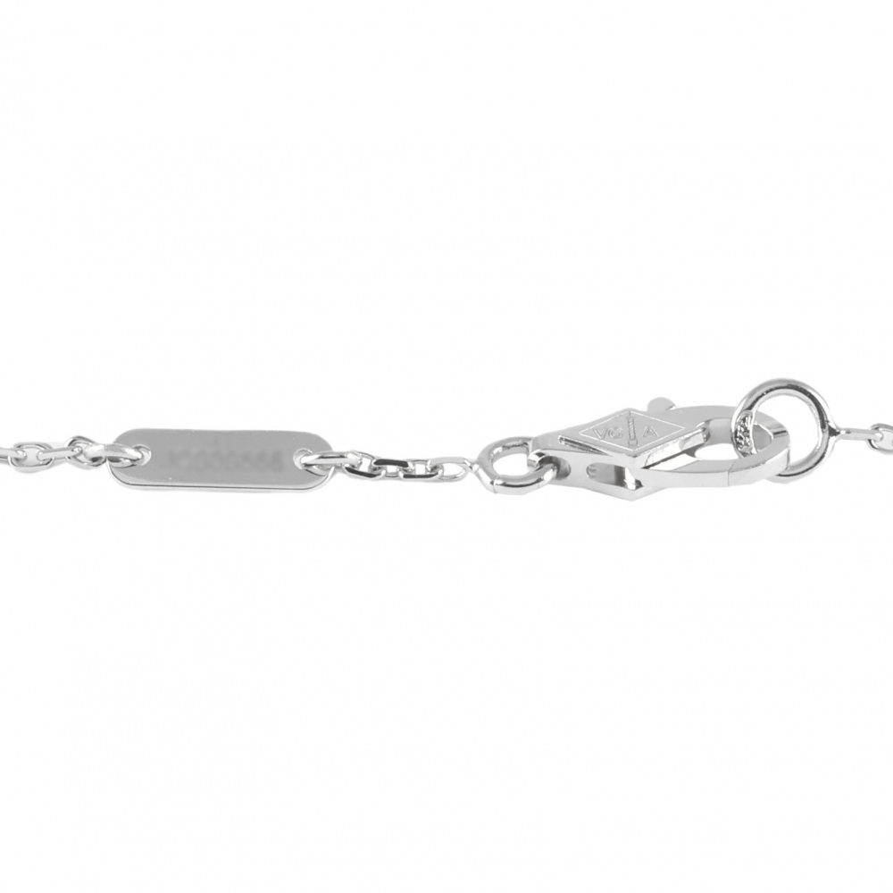 Van Cleef & Arpels Sweet Alhambra Papillon Xs Bracelet 18K White Gold Turquoise VCARF80400