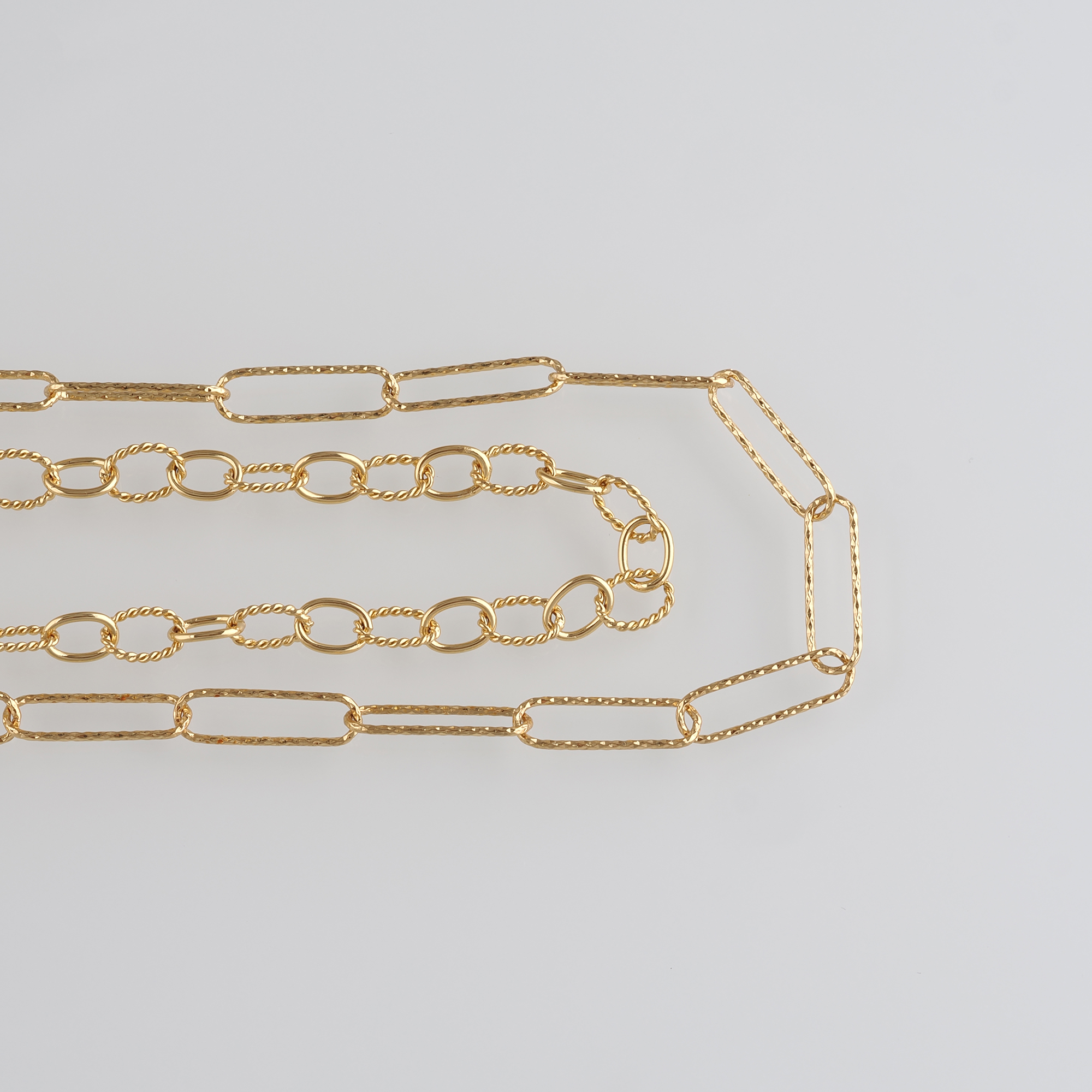 18K Gold Filled Twist Chain Necklace,Thin Link Chain Necklace,Texture Chain,Minimalist Necklace,Adjustable Necklace