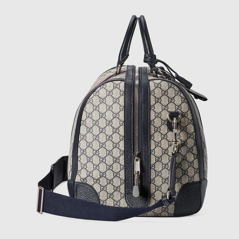 Gucci GG Supreme Canvas Large Savoy Duffle Bag - Blue