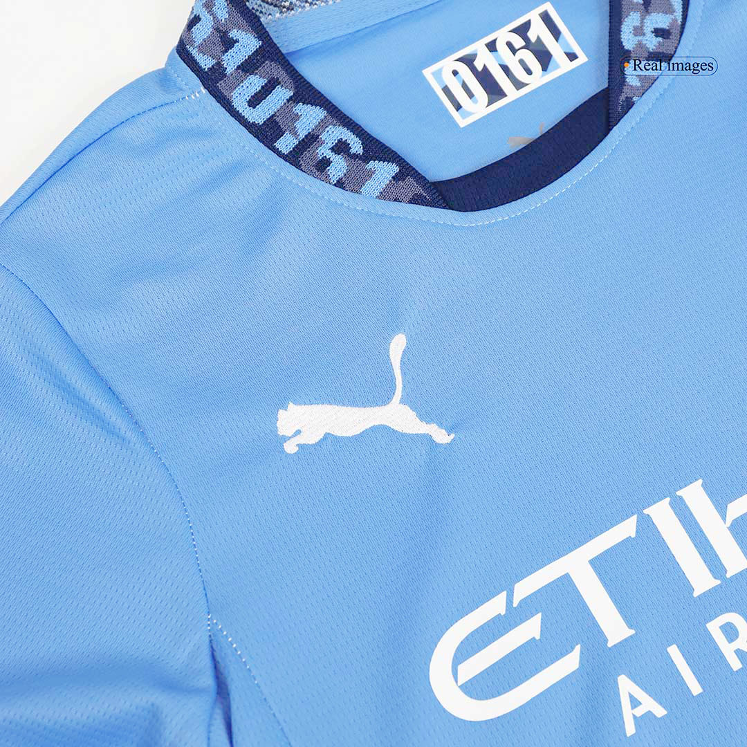 Manchester City Home Kids Soccer Jerseys Kit