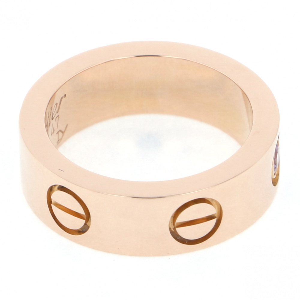 Cartier Love Ring 18K Rose Gold Sapphire