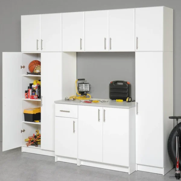 32 in. Wood Laminate Cabinet in White