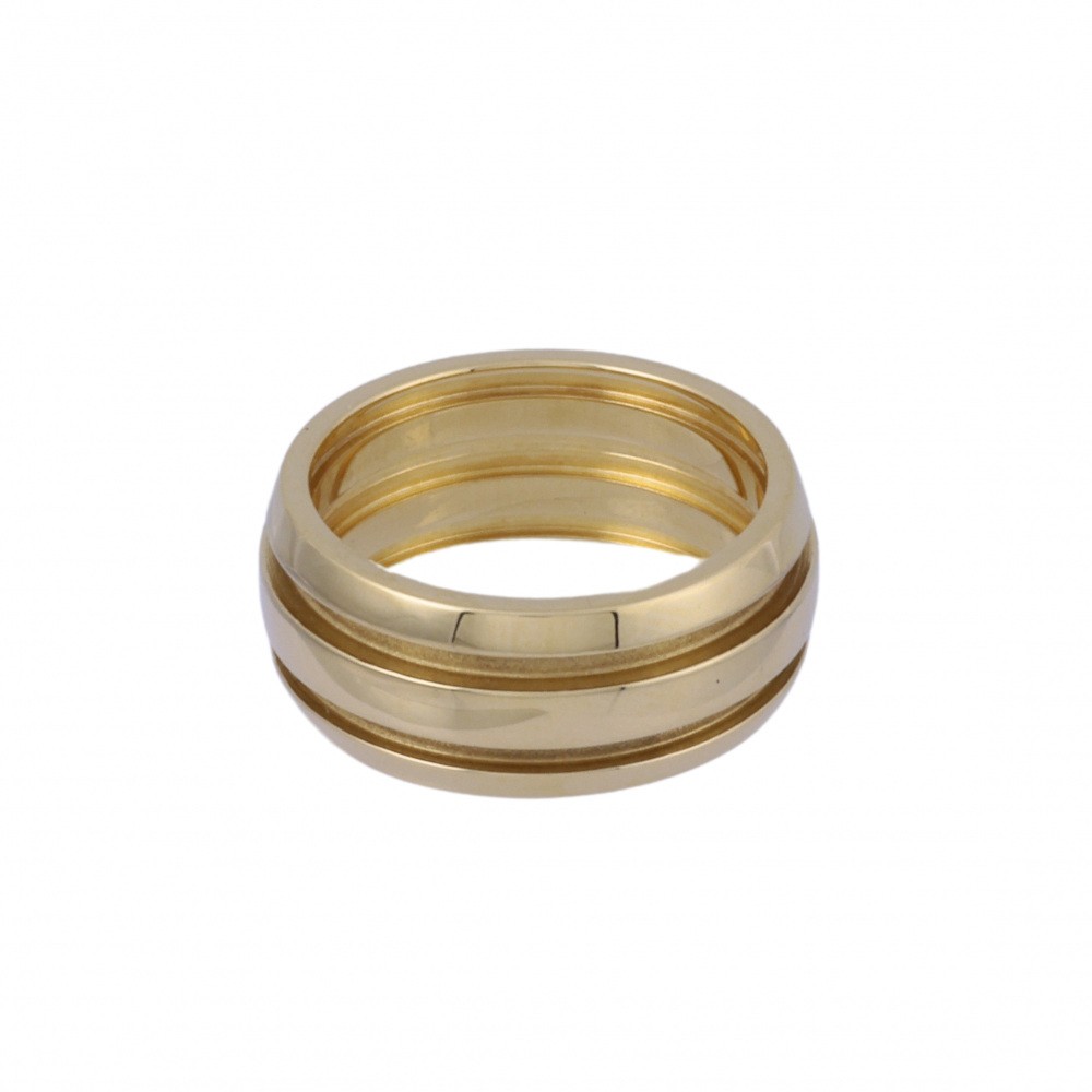 Tiffany & Co. Atlas Groove Dring Ring 18K Yellow Gold
