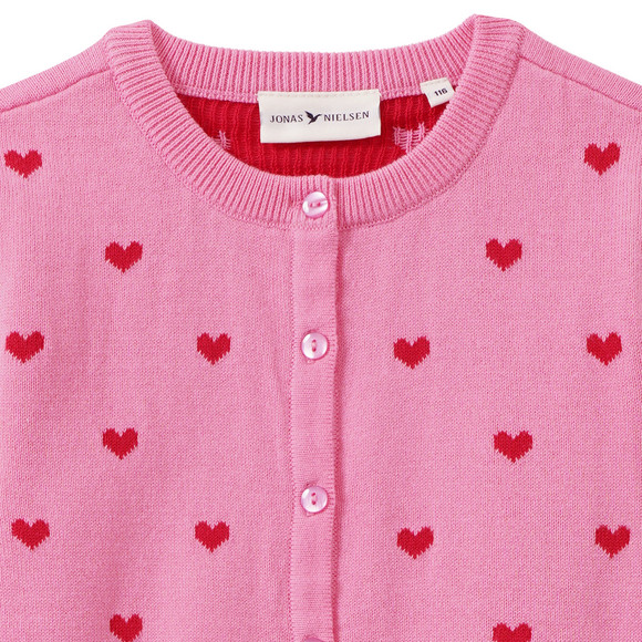 Jonas Nielsen Mädchen Cardigan mit Herz-Allover