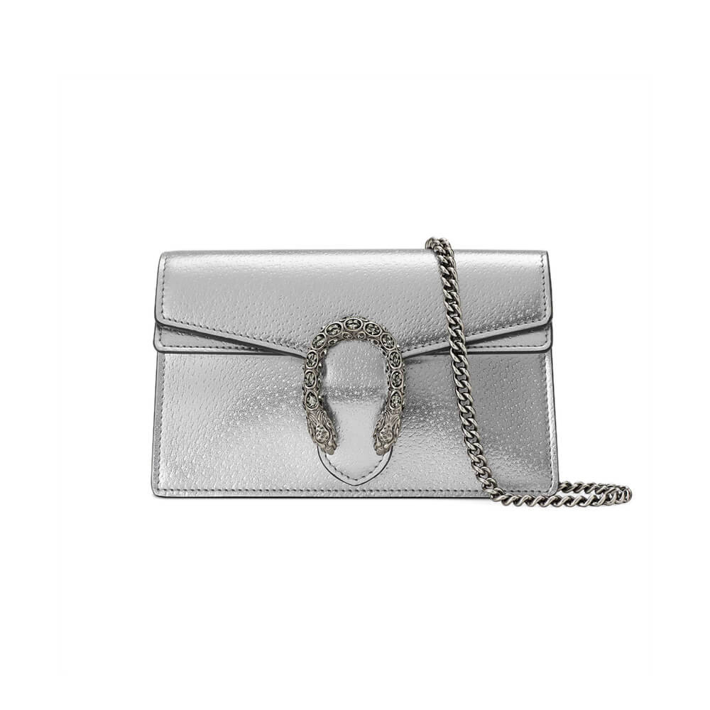 Gucci Dionysus Super Mini Bag in Silver