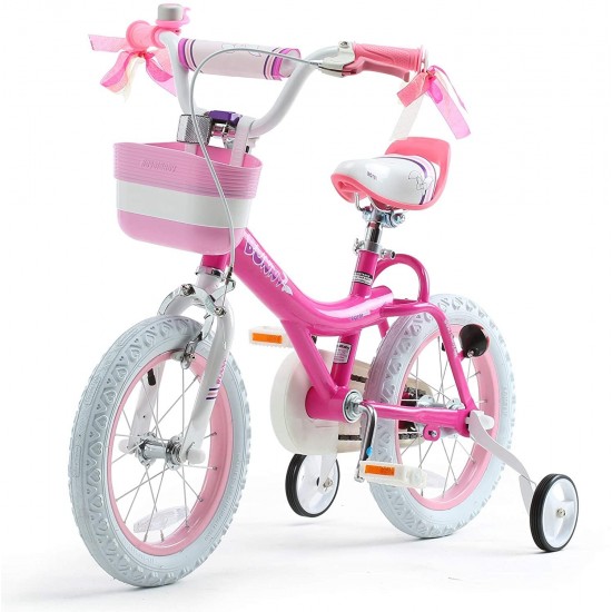Girls Bike Bunny 16 Inch Girl’s Bicycle With Training Wheels Kickstand Basket Child’s Girl’s Bike Fuchsia, RB16G-4BF