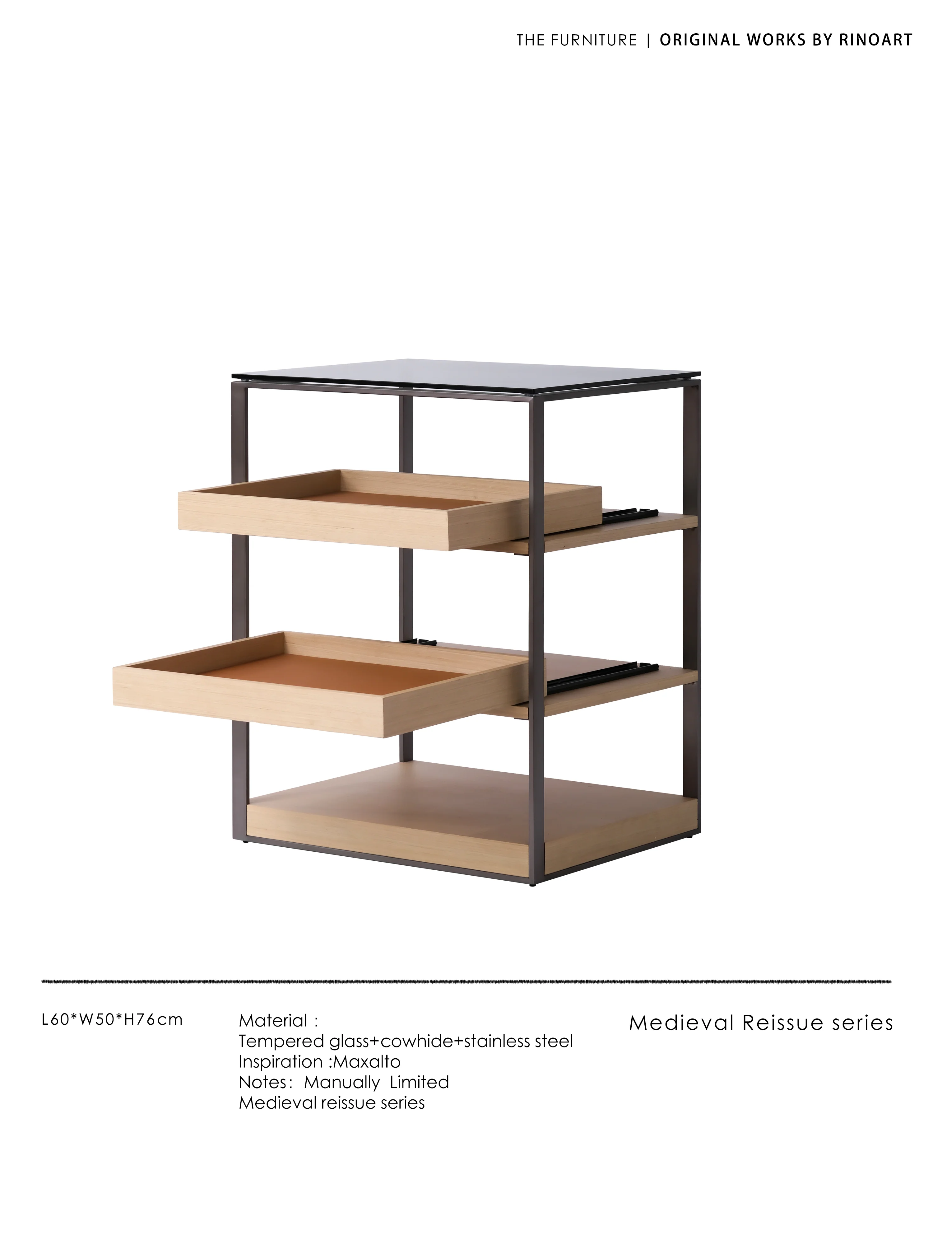 GA023 (Set) - Treasure Island Table! Italian Multi-purpose Module Drawer Cabinet / Dining Side Cabinet / Side Table / Central Island Shelf