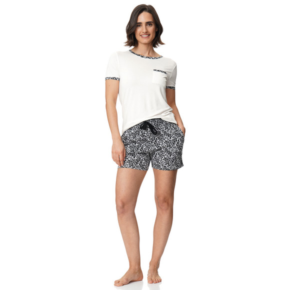 Gina Benotti Damen Schlafshirt mit Leo-Details