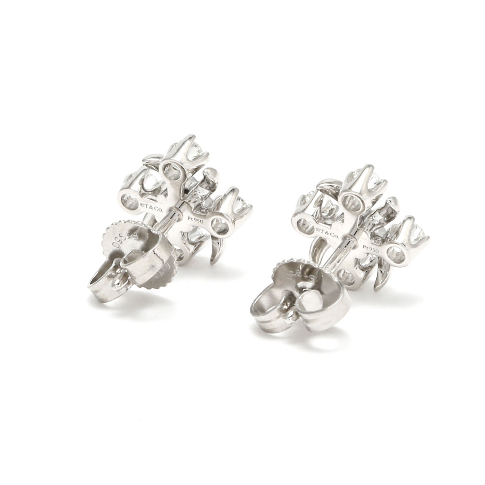 Tiffany & Co. Jean Schlumberger Rin Earrings Platinum Diamond 60108173