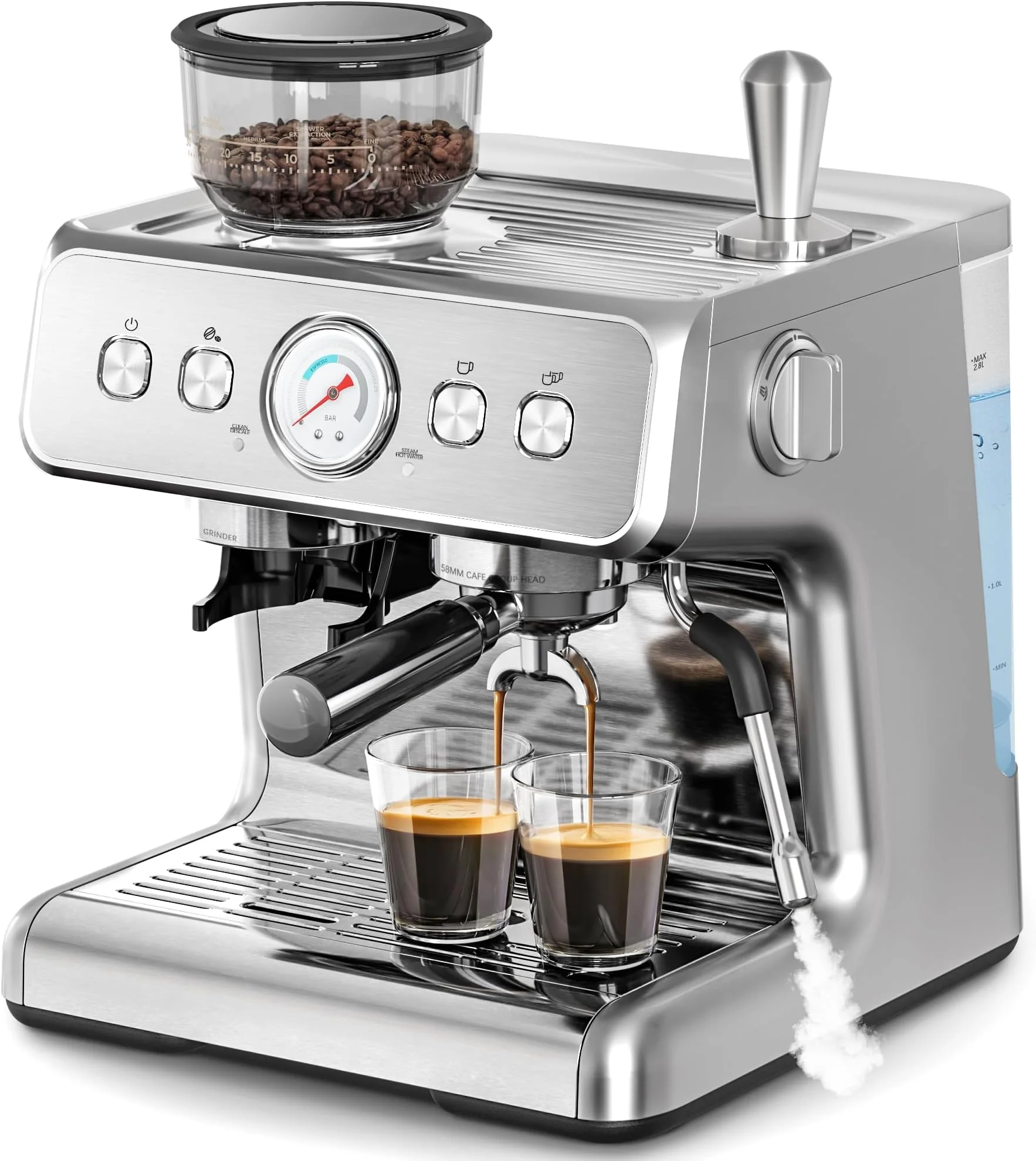 Kismile Coffee Maker,  Programmable Drip Coffee Makers ,Timer, Self-cleaning,Stainless Steel
