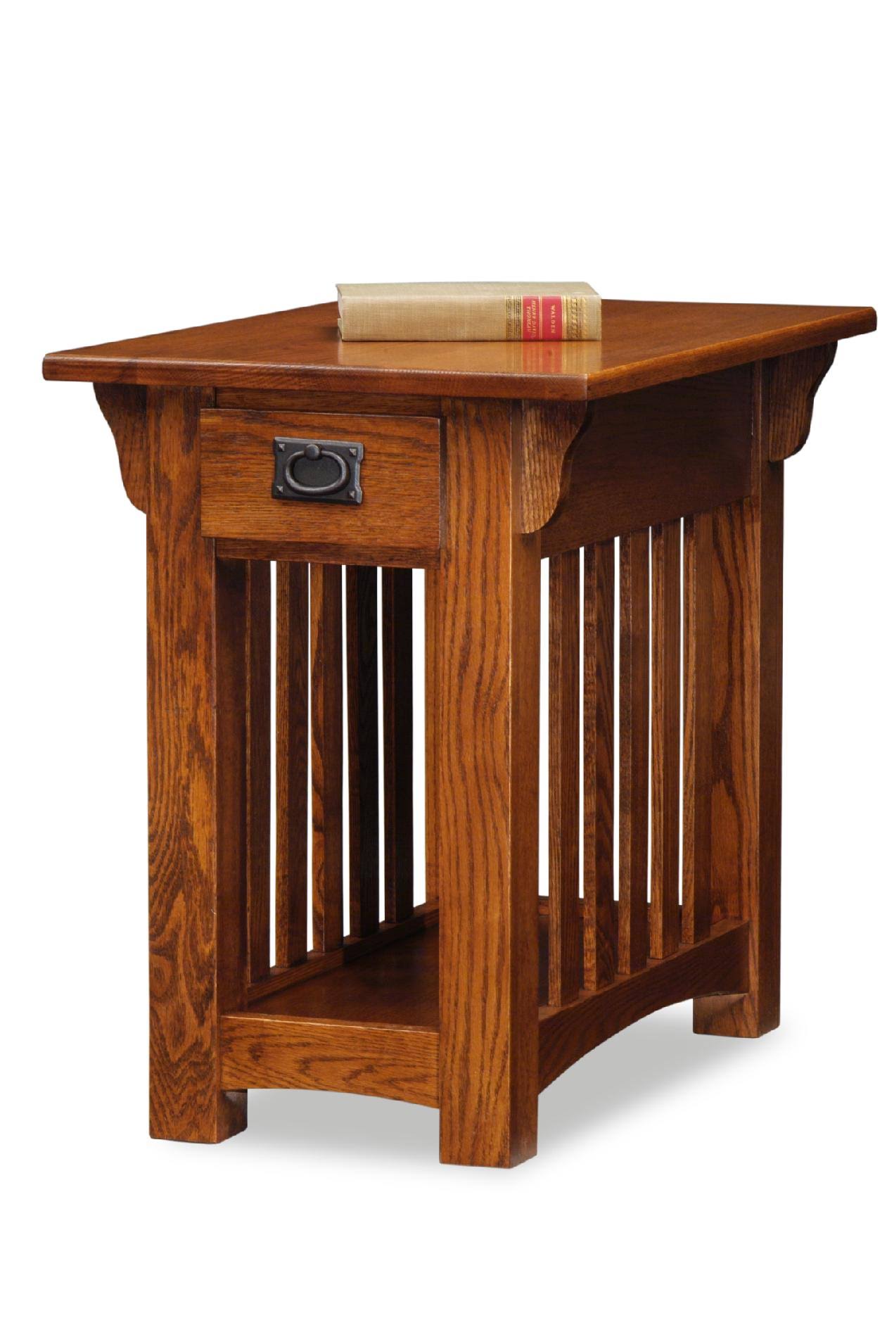 Leick Furniture Mission Chairside Table, Medium Oak