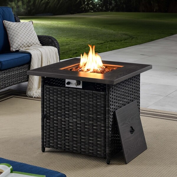 Outdoor Patio Propane Fire Pit Table 50,000 BTU