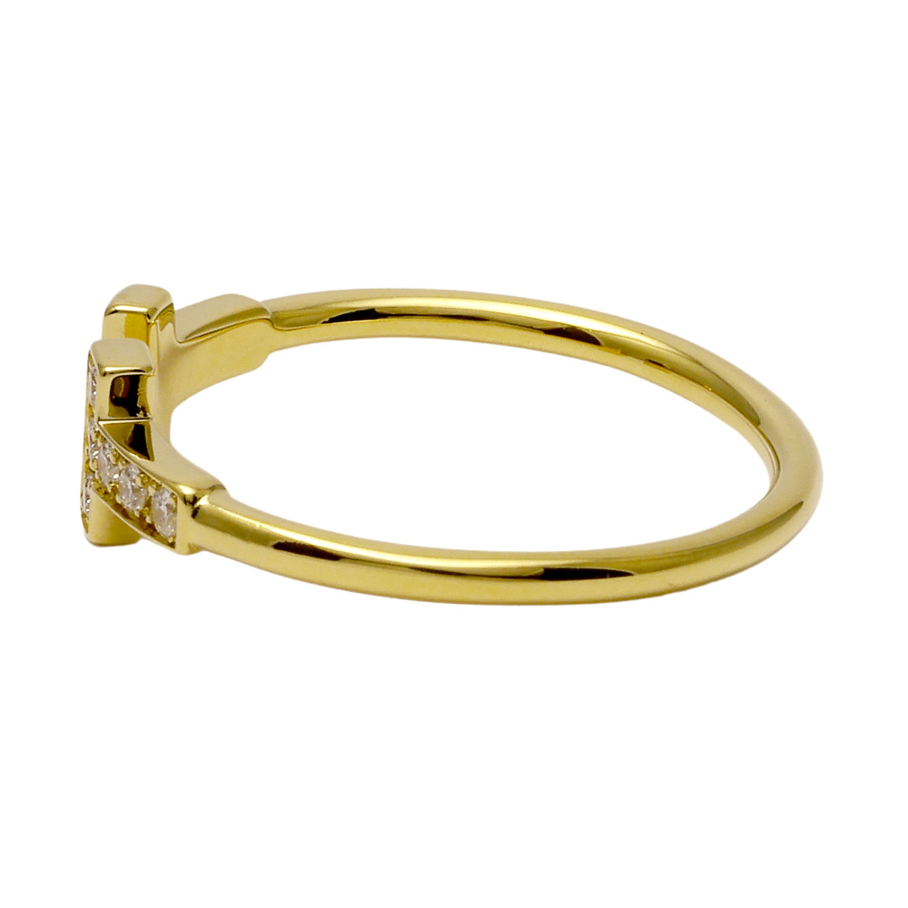 Tiffany & Co. Tiffany T Diamond Wire Ring 18K Yellow Gold