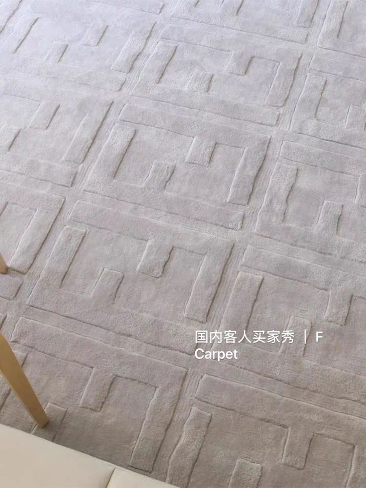 CP012-1-2-3-4 - Misty Purple Wool-containing Wool Carpet Soft Fully Covered Clothing Room Bedside Carpet Bedroom Living Room Large Area Carpet