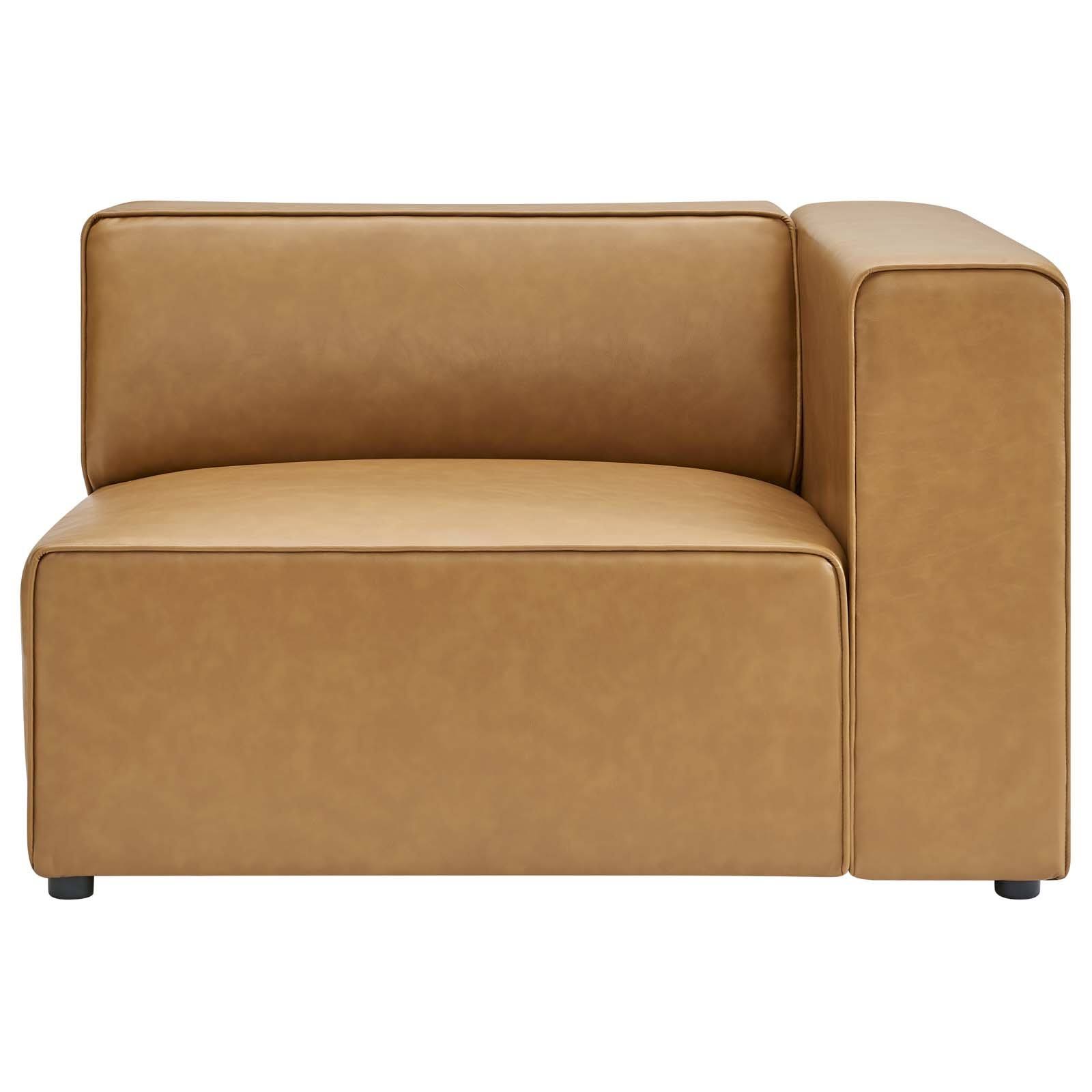 Modway Mingle Right-arm Chair Gray Vegan Leather