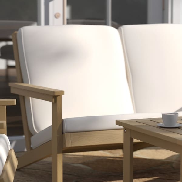 AllWeather Poly Resin Adirondack Loveseat and Cushions